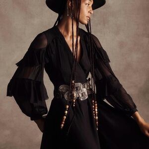 POLO Ralph Lauren ruffle trim wrap dress